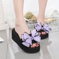 Wedges Platform Flip Flops for Woman Bohemian Style Summer Slipper with Bow Large Size Women's Summer Footwear Chaussure Femm. 
