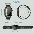 Synwoo Square Smartwatch – Touch Call and Text, Heart/Sleep Tracking, 100+ Sports Modes, 30m Waterproof, iOS/Android Compatible. 