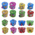 【support】 Cute Cartoon Square Tin Metal Piggy Bank Saving Cash Box Children Kids Birthday Gifts 4 Color With Lock/Key-MINETTE. 