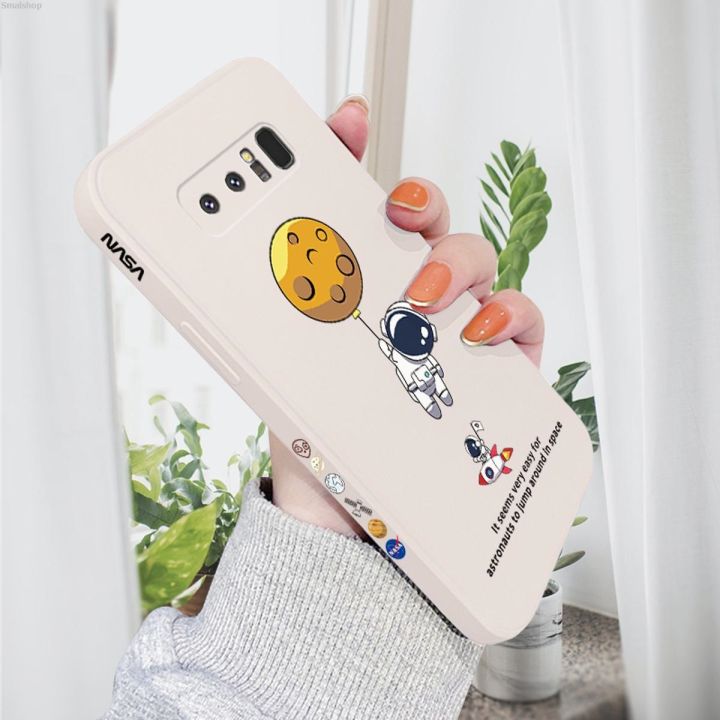 Smalshop%20AMORVO%20Glue%20Phone%20Case%20Meter%20Soft%20Case%20Liquid%20Silicon%20is%20suitable%20Original%20for%20Samsung%20Galaxy%20Note%208%20Back%20Cover%20Cartoon%20Astronaut%20Side%20R%20-%20Image%202