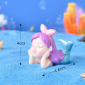 Pvc Cute Mermaid Ornament Micro Landscape Creative Aquarium Fish Tank Desk Decoration Accessories Fairy Tale Theme Layout Prop. 