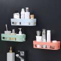 Multipurpose Bathroom Shelf, Wall Hanging Storage Rack / with Self Adhesive Magic Sticker.
