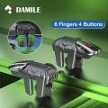 DAMILE G21 Mobile Game Trigger for PUBG Phone Gaming Controller Alloy Gamepad Joystick Aim Shooting L1R1 Key Button. 
