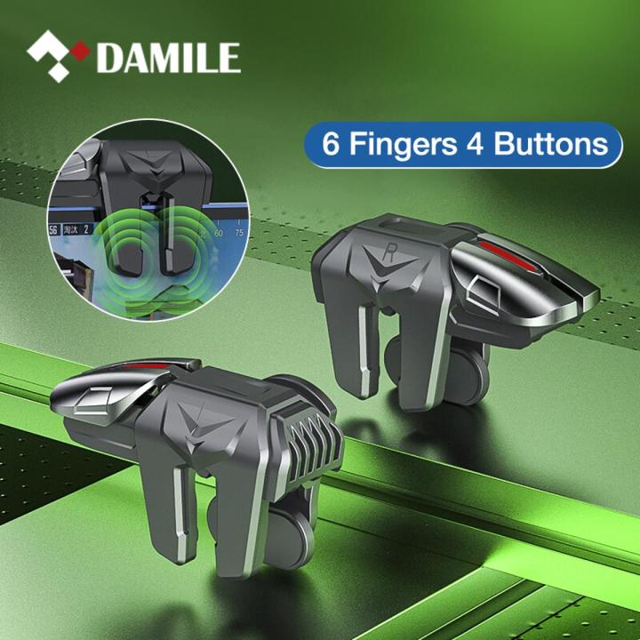 Damile g21 mobile game trigger for pubg phone gaming controller alloy