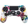Case Graffiti Dots Silicone Rubber Skin for Sony PS4 Slim/Pro Controller. 