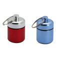 1 Pcs Medicine Box Keychain Metal Mini Waterproof Alloy Medicine Box Case Holder Container Key chain Gift. 