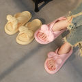 Bow shaped sandals women summer, non slip thick soled cute slippers indoor and home use. Women wear them outside the bathroom for bathing in summer.