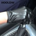 HOOLDW New Winter Gloves Men Women Black PU Leather Cashmere Warm Driving Gloves Mittens Touch Screen Waterproof Tactical Gloves. 