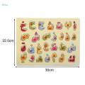 Wooden Arabic Hand Eye Coordination Matching Toy Montessori Toys for Home Boys Girls.