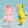 Children's Raincoat Girls' Boys' Waterproof for Kindergarten Rainproof2023New Elementary School Students Poncho Cute. 