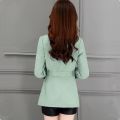 New Double-ed Spring Autumn Jacket Women's Fashion Belt Slim Thin Short Outerwear Elegant Female Plus Size Coat 140. 