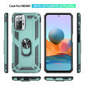 Lereach For Xiaomi Redmi Note 10 Pro / Note 10 Pro Max / Note 10 Pro Mobile Phone Case TUP+PC Hard Ring Car Ring Bracket Shockproof Back Cover. 