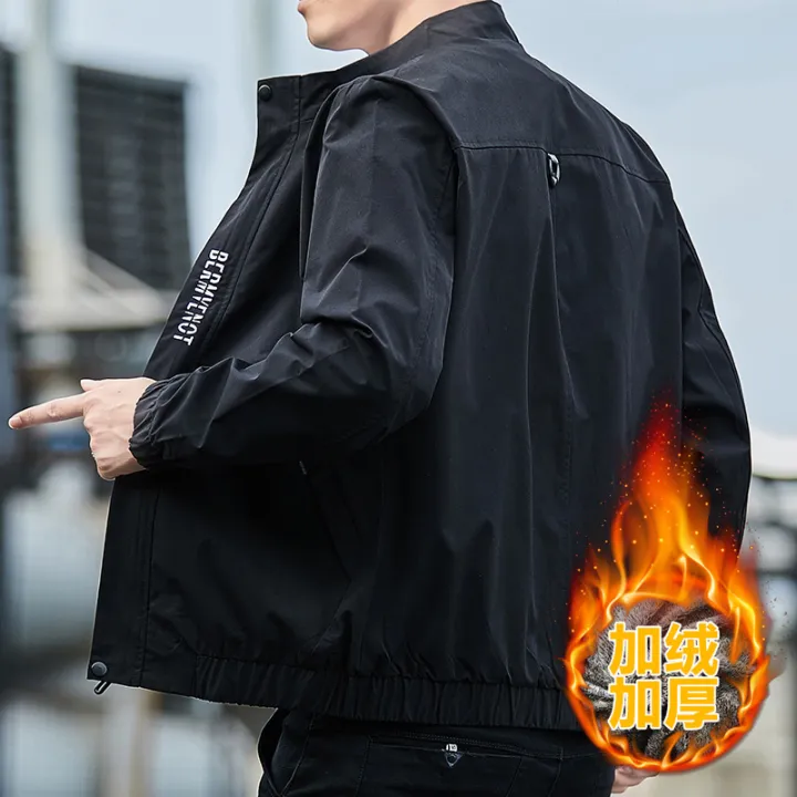 Men's%20Casual%20Jacket%20Coat%20Autumn%20and%20Winter%20New%20Korean%20Style%20Fashion%20Brand%20Handsome%20Workwear%20Fleece-lined%20Thickening%20Stand%20Collar%20Men's%20Jacket%20-%20Image%204