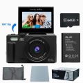 4K Digital Camera for Photography and 18X Digital Zoom Camera 64MP Compact Vlogging Camera 3'' 180° Flip Screen with Flash. 