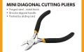 TOLSEN 4.5" Mini Diagonal cutting Pliers  Bi-Dipped Handle Model: 10033. 