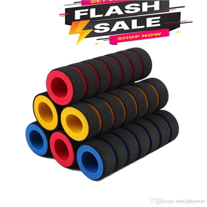 Sponge Soft Foam Handle Nonslip Grip Cover For Bicycle/Motorcycle 1 Pair(2 pcs)