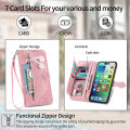 Zipper Leather Flip Wallet Case For OPPO Realme 10 9 Pro Plus 9i 8i 8 7 6 C12 C15 C25 C25S C21Y C25Y C31 C35 Phone Cover Bags. 
