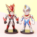 8pcs/set Ultraman Zero Ultraman Tiga Action Figure Dolls For Children Christmas Gift.