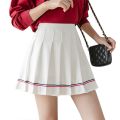 Harajuku Skirt Korean Skirt Women's Basic Versatile Stretchy Flared Casual Mini Skater Skirt Pink Skirt Unif Pleated Skirt. 