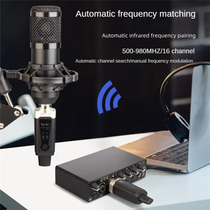 Wireless%20Microphone%20System%20UHF%20Wireless%20XLR%20Transmitter%20and%20Receiver%20for%20Dynamic%20Microphone,%20Audio%20Mixer,%20PA%20System%20Easy%20to%20Use%20-%20Image%207