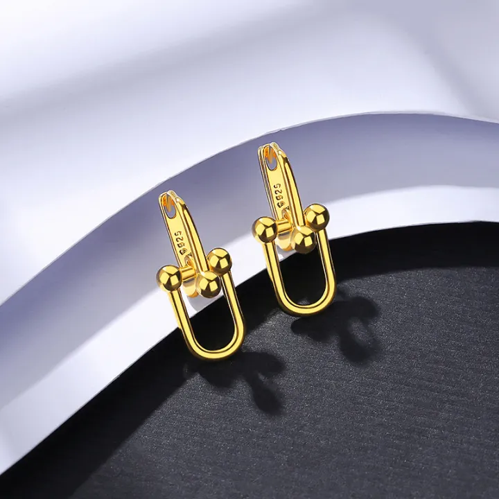 PAG%20MAG%20Creative%20U-Shaped%20Earrings%20S925%20Silver%20Ear%20Buckle%20French%20Design%20Metallic%20Ins%20Wind%20Earrings%20Female%20Wholesale%20-%20Image%206
