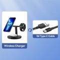 Baseus 3 in 1 20W Magnetic Wireless Charger Stand For Phone iPhone 14 13 Pro Airpods Apple Watch Fast Charging Station Holder. 