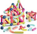 Strong Magnetic Balls and Rods Set 42 PCS Magnet Building Sticks Set, Educational Magnetic Building Blocks, STEM Stacking Construction Sticks Games Toys for Age 3+ Kids Toddlers Boys Girls. 