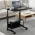 Adjustable Double Layer Laptop Table with Wheels – Portable Study & Reading Desk.