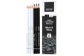 Brustro Artists Black & White Coloured Pencils Set of 3 Whites and 3 Blacks. 