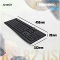A4tech KRS-82 USB Wired Keyboard - Bangla Layout - FN Multimedia Key - Comfort Roundedge Keycaps - USB - For PC/Laptop - Black. 