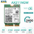 WiFi 6E AX211NGW Tri Band 2.4G/5G/6Ghz Wireless Network Wifi Card Adapter For Bluetooth 5.2 Intel AX211 M.2 KeyE CNVio Windows11. 
