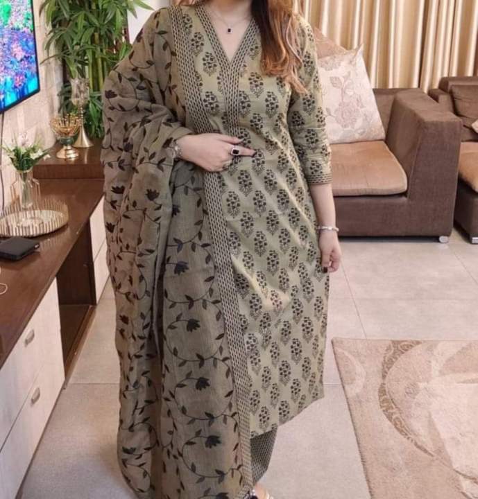 exclusive Joypuri Cotton Unstitched Skin Print High Quality Three Piece For  Women - Dress For Girls - 3 Pice Dress | Daraz.com.bd
