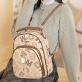 Women Anti Theft Backpacks Female Utility ShoulderBag Stylish Travel Bag 2024 Luxury Letter Printed Soft PU Leather Backpack. 