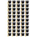 NXFDSIOZ 50Pcs DIY Paper Graduation Cap Shaped Gift Box Sugar Chocolate Box Black. 