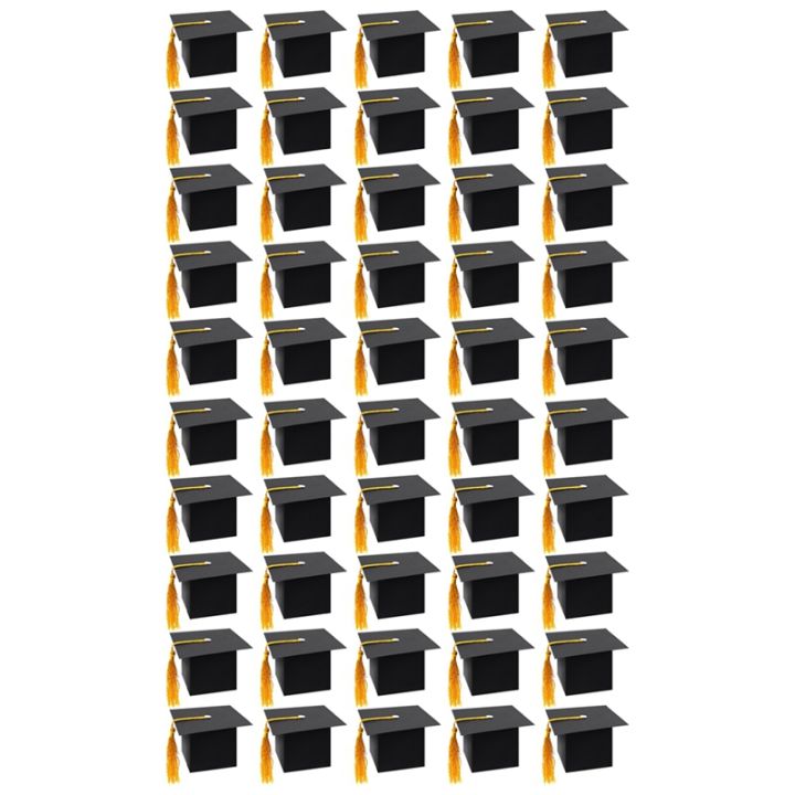 NXFDSIOZ%2050Pcs%20DIY%20Paper%20Graduation%20Cap%20Shaped%20Gift%20Box%20Sugar%20Chocolate%20Box%20Black%20-%20Image%203