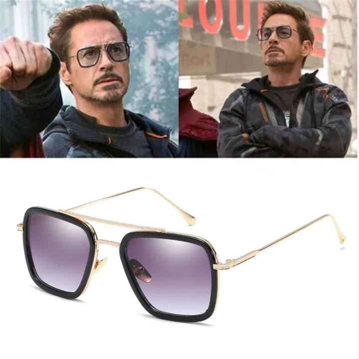 Avengers%20Infinity%20War%20Tony%20Stark%20Sunglasses%20Iron%20Man%20Glasses%20Rectangle%20clear%20trendy%20sun%20glasses%20gothic%20oculos%20moda%20masculina%20-%20Image%202