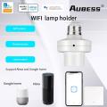 (New)Aube ewelink WiFi Mart light bulb adapter E27 LED lamp holder BAE ac90-250v wirele voice control Alexa Google Home ailer. 