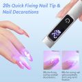 NEW Powerful UV Light Lamp Metal Pen With Display Portable Home Phototherapy UV LED Nail Lamp Mini Handheld Light Nail Art Tool.