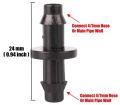 Straight Barbed 4 mm Connector (10-Pcs) Used to Connect 4/7 mm Micro Tube for Drip Irrigation System. 