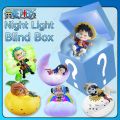 One Piece Night Light Blind Box Anime Luffy Zoro Nami Sanji Chopper Figure Sweet Dream Series LED Night Light Ornament Gift.