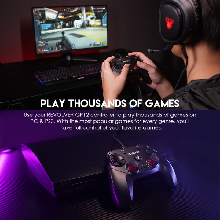 FANTECH%20REVOLVER%20GP12%20Gamepad%20Wired%20PC%20Game%20Controller%20Joystick%20Dual%20Vibration%20For%20Windows%20PC%20PS3%20Playstation%20Android%20-%20Image%206