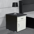 Melamine Bed side Table - Black and White. 
