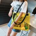 Clear PVC Transparent Shopping Bag Shoulder Handbag Women Tote Travel Bags. 