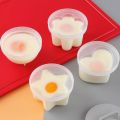 Cute Egg Boiler Set Plastic Egg Poacher Set Kitchen Egg Cooker Tools Egg Mold Form with Lid Brush Pancake Maker. 