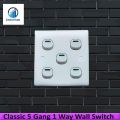 Classic 5 Gang 1 Way Wall Switch- 1 Piece. 