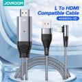 JOYROOM Iphone/Ipad to TV Lightning 4K HDMI Cable 3M. 