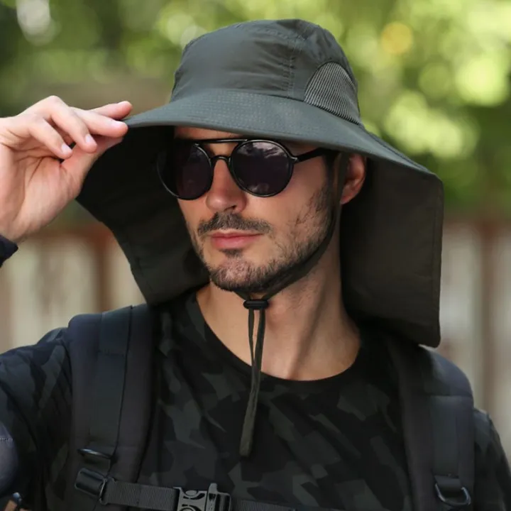 Sun%20Hat%20Men's%20Fishing%20Hat%20Summer%20Fisherman%20Hat%20Outdoor%20Mountaineering%20Sun%20Hat%20Face%20Cover%20Ultraviolet-Proof%20Sun%20Hat%20-%20Image%205