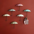 3Pcs Cute Umbrella Wall Hook Key Hanging Bag Brush Holder Decorative Organizer.