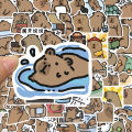 62Pcs Cute Stickers Capybara Water Bottle Notebook Sticker Laptop Car Motorcycle Aesthetic Decals Skates Phone Case Kids' Luggage Fengshi. 