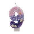 Princess Birthday Mermaid Pearl Candle Cake Topper Decor Girl 1 2 3 4 5 6 7 8 9 Year Old Wedding Dessert Cupcake Baking Supplies.